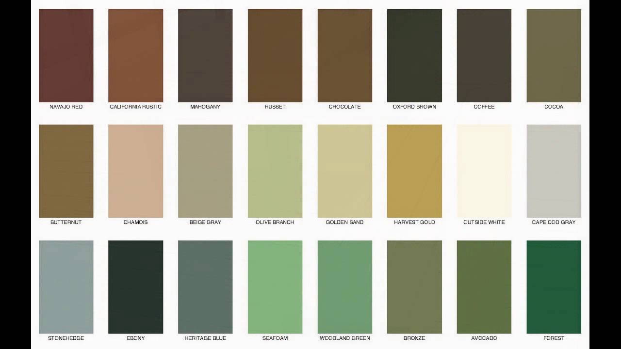 Superdeck Solid Stain Color Chart