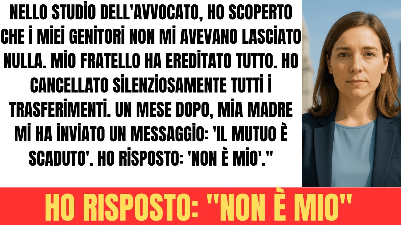 Diseredata per mio fratello? Ho smesso di pagare il loro mutuo!