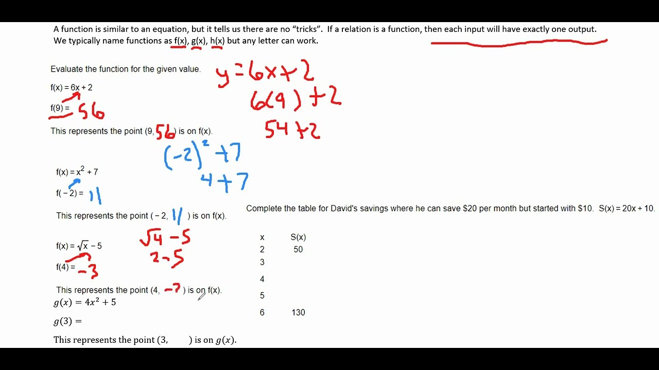 Functions Part 1 - YouTube