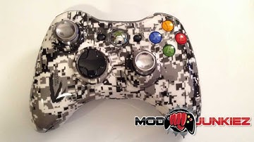 Hydro Dipped Artic White Digital Camo Xbox 360 Custom Controller