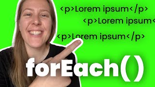 Come funziona il metodo forEach() | Tutorial ITA
