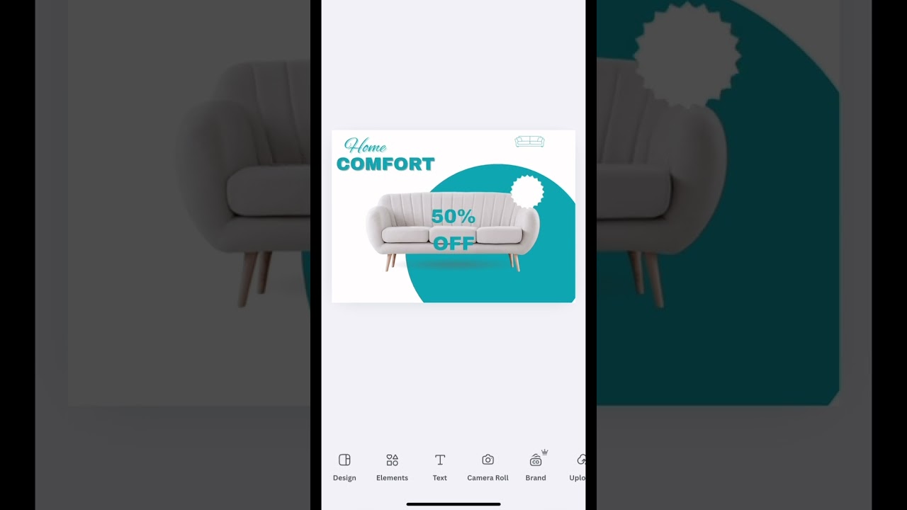 Furniture poster design.!#shortsfeed #viral #shorts #furnituredesign #canvatutorial