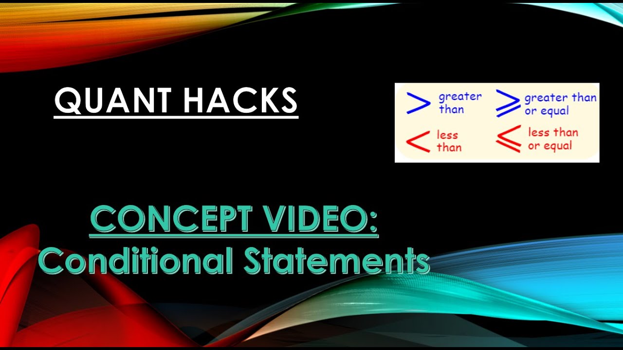 Conditional Statements in inequality #CAT #QUANT - YouTube