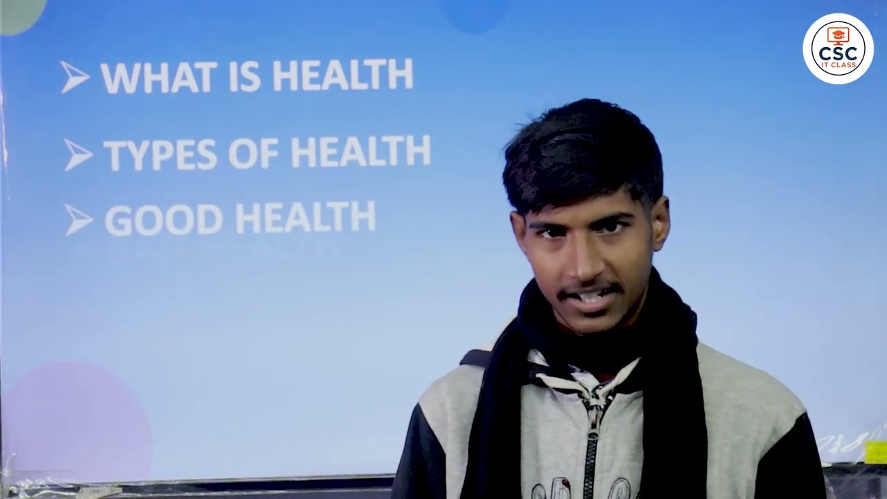 How to make good health | Health presentation using power point | csc it class