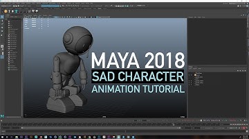 Maya 2018 tutorial : How to animate a Sadness Character Robot