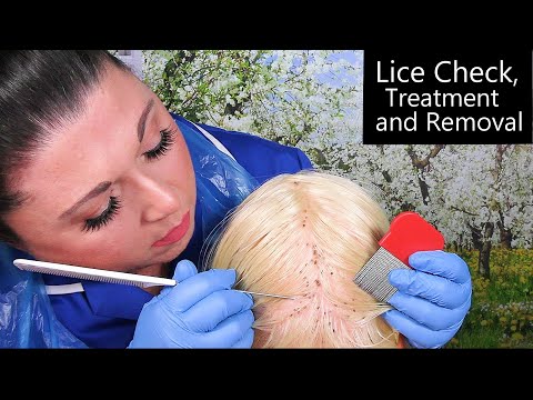 ASMR Lice Check, Treatment and Removal (Lots of Whispering, Gloves, Plastic Apron) Medical Roleplay