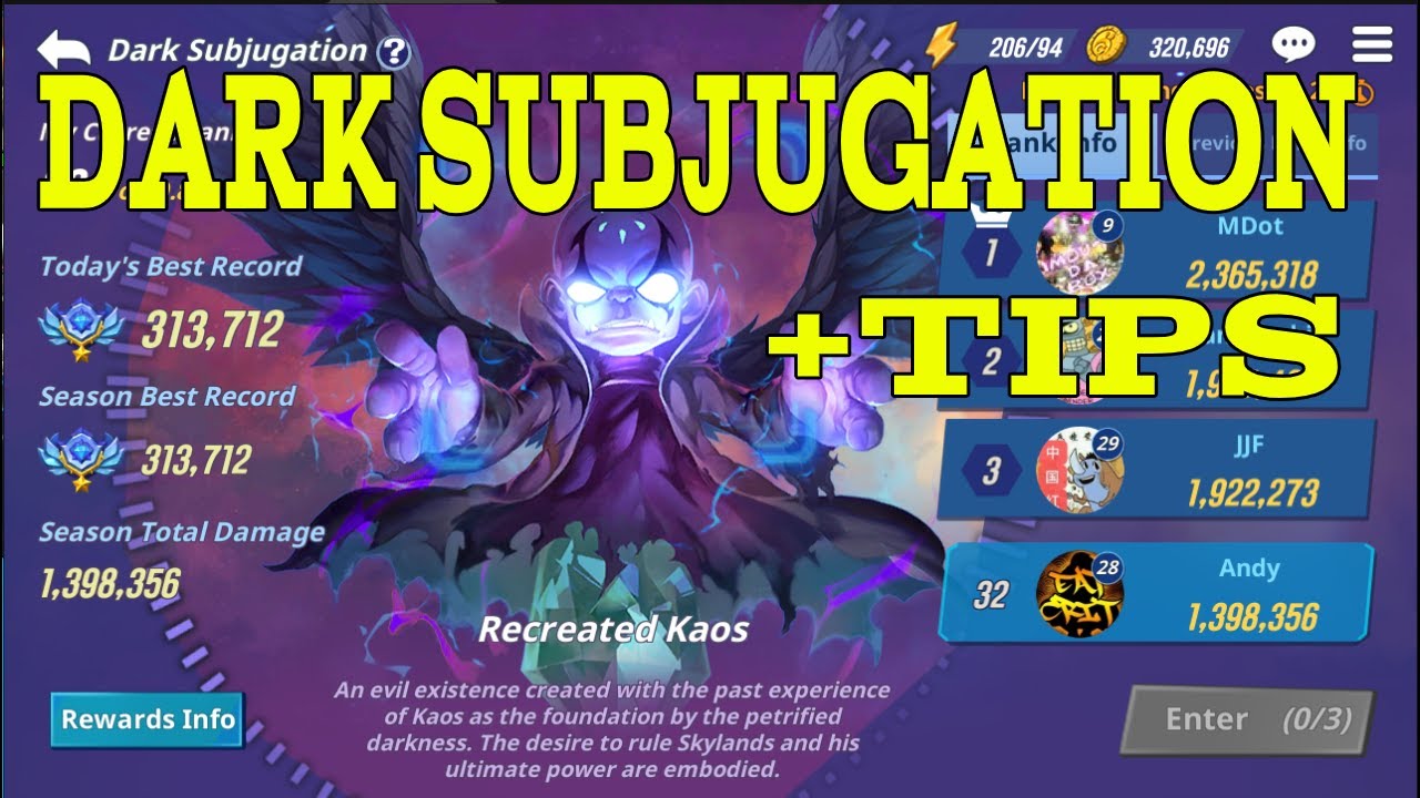 DARK SUBJUGATION GUIDE FOR SKYLANDERS: RING OF HEROES! TIPS + SUGGESTIONS