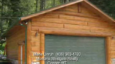 Custom Log Home for Sale, Conner, Montana