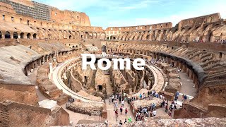 [4K]🇮🇹Летняя прогулка по Италии: Рим, Колизей внутри, Пьяцца Венеция, Кампидольо, Римский форум 2022