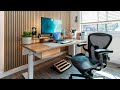 The modern dream home office  desk setup makeover 2024