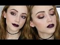 Rose Gold &amp; Vampy Lips | Makeup Tutorial