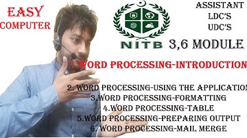 #Module_3 #Part_1 #MS Word #Word Processing-Introduction  #Assistant #UDC