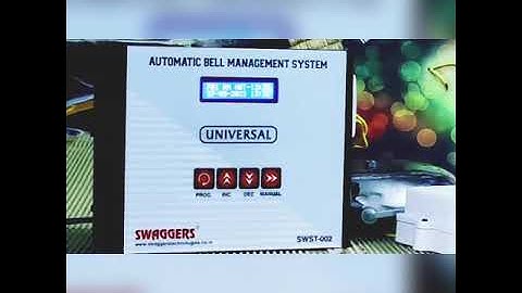how to work Automatic bell management system   contact 9540525194