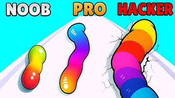 GUMMY WORM GO❌❌NOOB vs PRO vs Hacker🔥🔥Walkthrough Max Gameplay WT2124