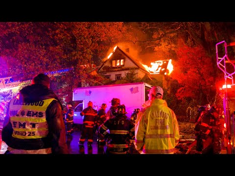 Lakewood, NJ — 2-Alarm Fire Rips Through Vacant Home — Heavy Fire on Arrival 11/25/25