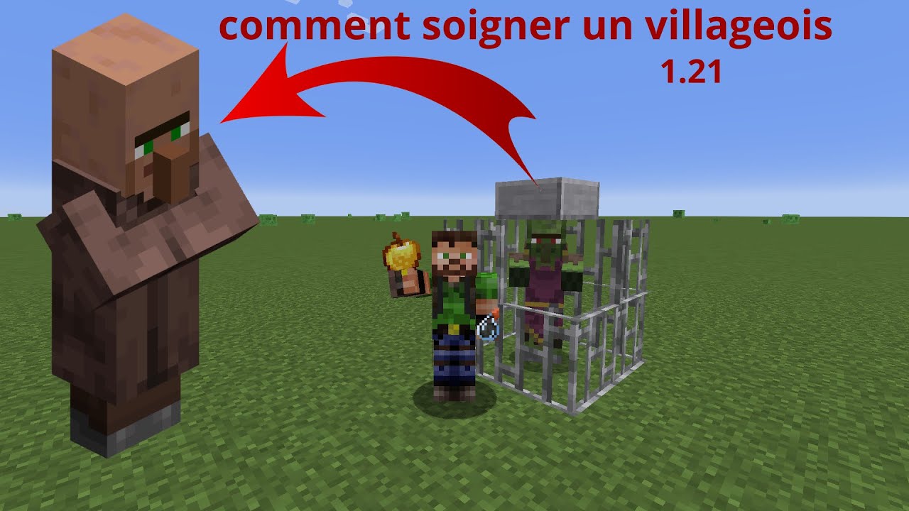 tuto comment soigner un villageois zombie minecraft 1.21 - YouTube