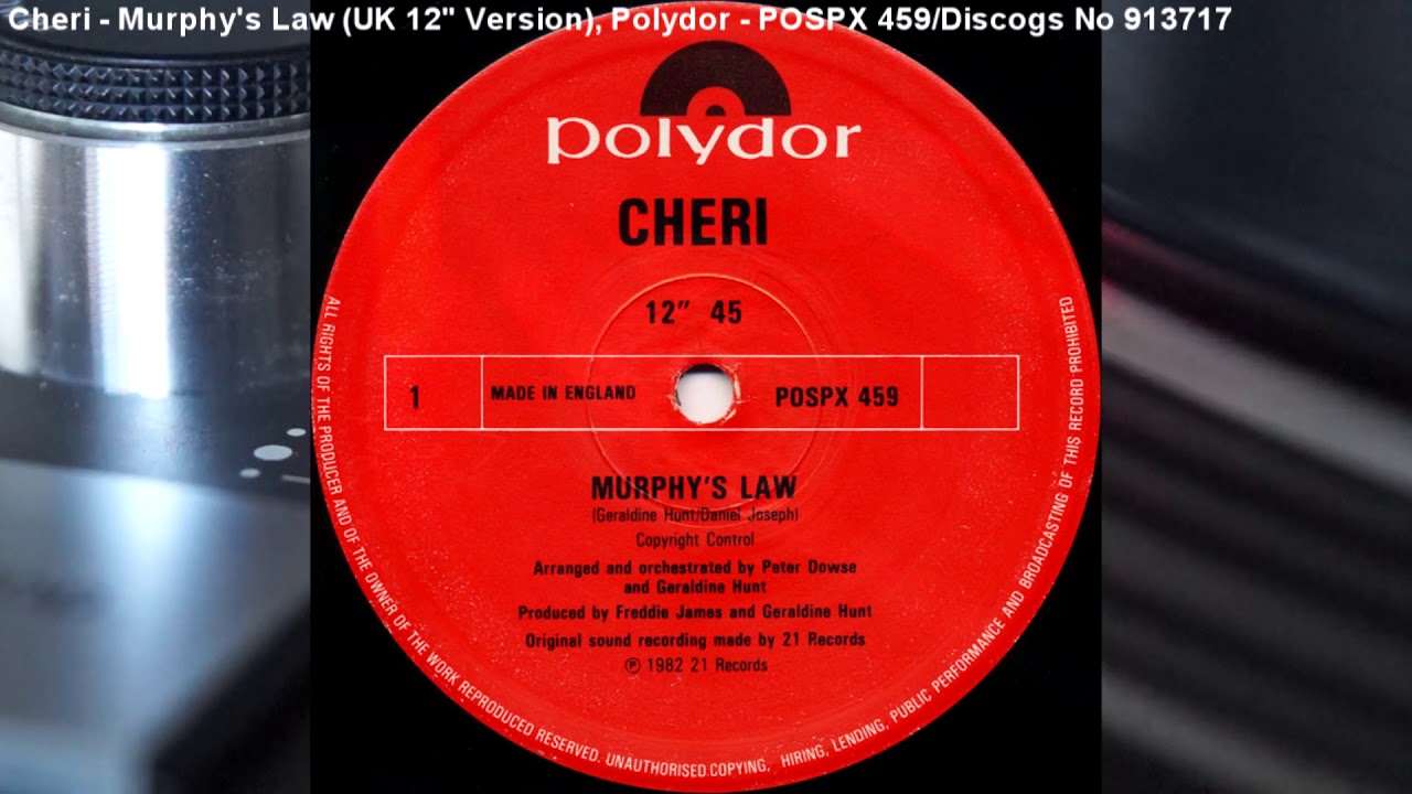 Watch Cheri - Murphy's Law (UK 12" Version) (1982) on YouTube Watch Cheri - Murphy's Law (UK 12" Version) (1982) on YouTube