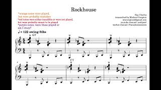 Rockhouse- Ray Charles blues piano transcription (melody only)