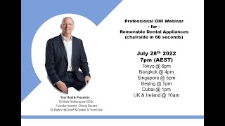 Dr Mark Wotherspoon. Professional OHI Webinar - RDA care, chairside in 60 Seconds
