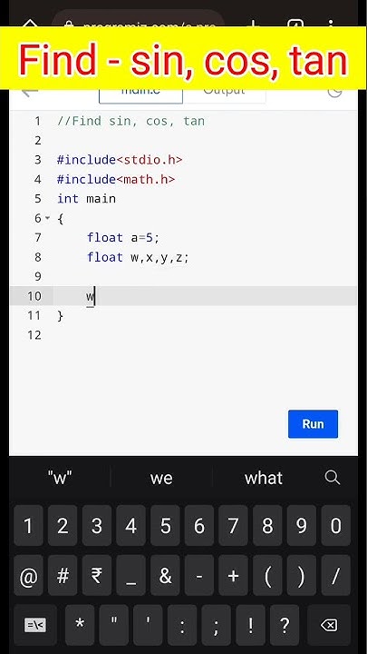Find sin, cos, tan() in C#shorts #youtubeshorts #coding - YouTube