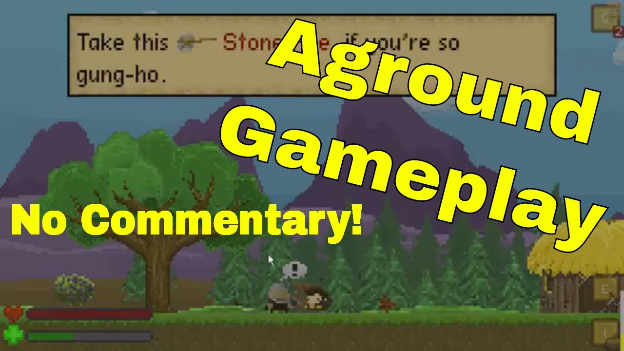 Aground Opening Gameplay [Free Online Survival Mining Game]