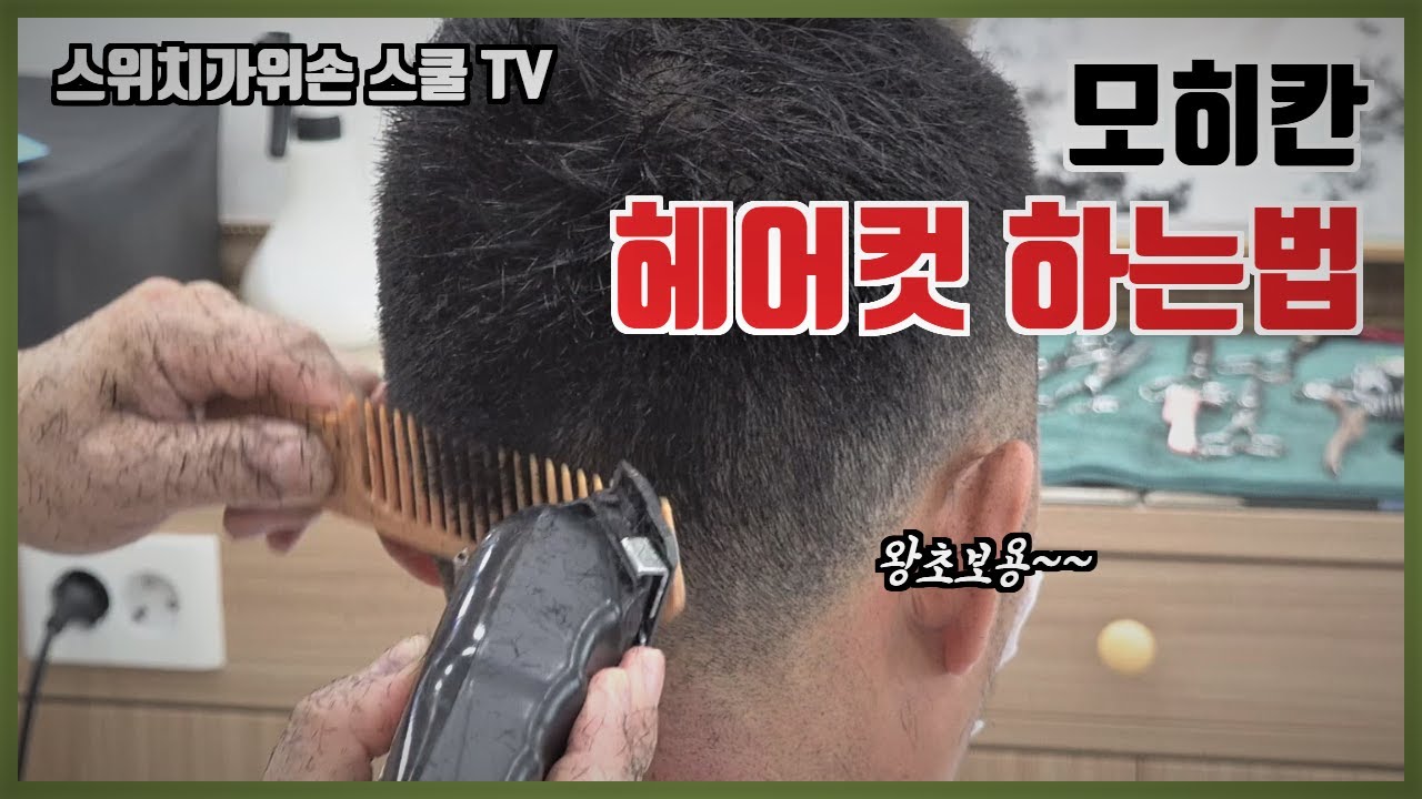 모히칸 헤어컷 하는법 (왕초보용) Haircut 스위치가위손 스쿨 - Youtube