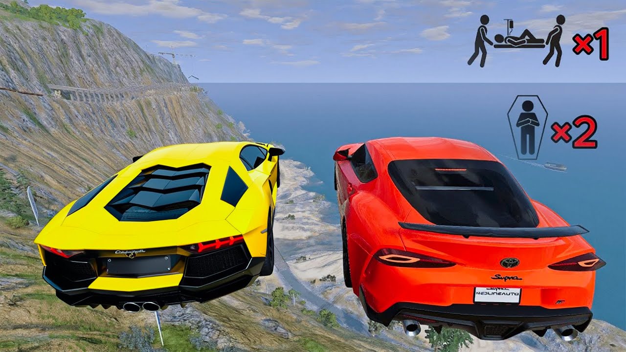 Realistic High-Speed Car Crashes in BeamNG.drive #010