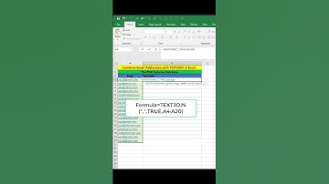 Excel Magic ✨ Combine Multiple Email Addresses in One Cell Using TEXTJOIN