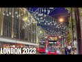 2023 Christmas Lights London Preparations | Oxford Street Christmas Shopping - London Night Walk