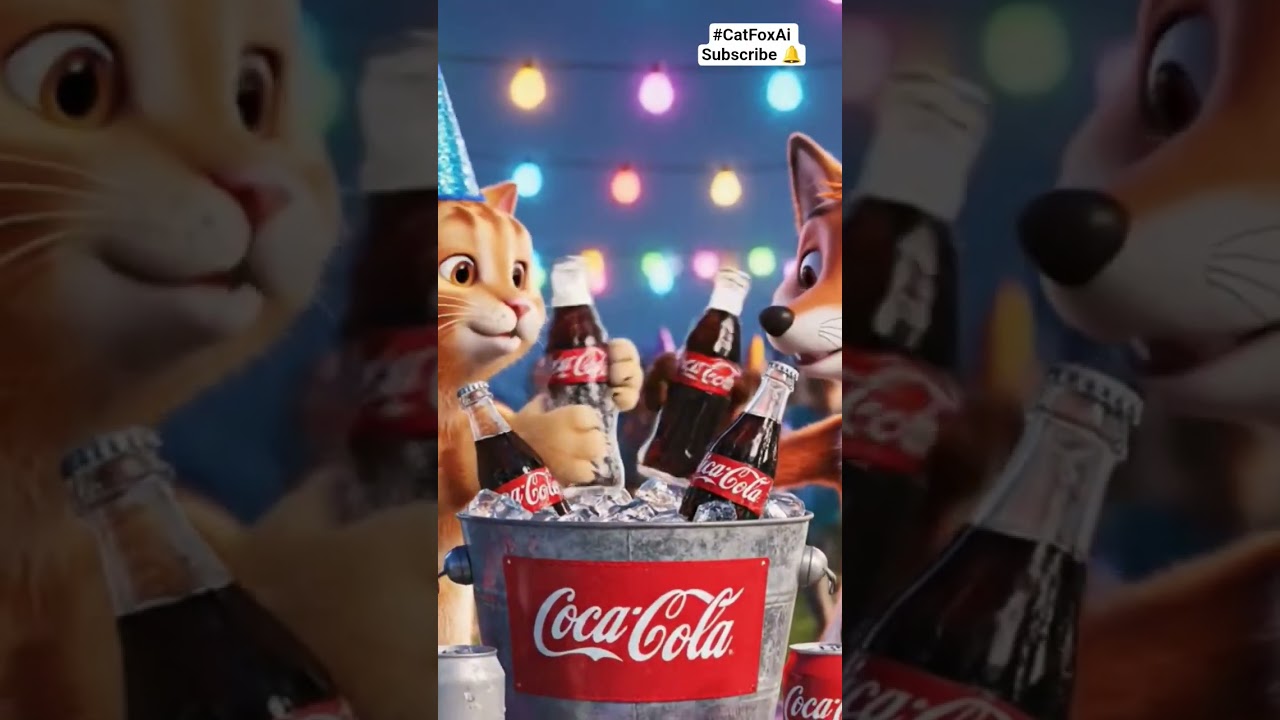 Cat 🐱 & Fox 🦊 Party Dance 🎉 | 3D AI Animation | 