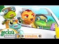 Carrera de coches de la abuela Gecko | 🐸 Garaje de Gecko | Carros para niños | Vídeos educativos