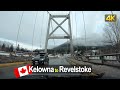 Winter Driving in Canada - Kelowna to Revelstoke in 4K