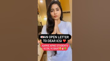 💌An Open Letter to Dear ICSI❤️Aapke Apne Students Ke Dil Ki Baat🥹 #shorts #icsi #csexecutive
