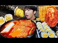 AMSR MUKBANG | 직접 만든 순두부 열라면 먹방 &amp; 레시피 계란, 스팸, 김치 | FIRE NOODLES EATING