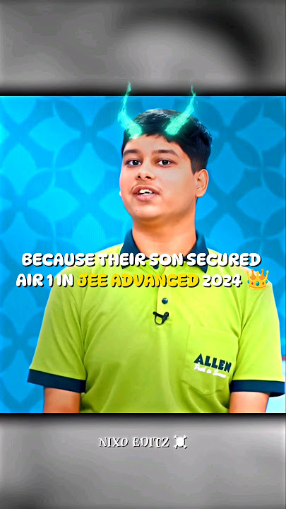 AIR 1 of jee advanced 2024  'Ved Lahoti' 👑#motivation #iitstatus #toppers #upsc #iitjee #nit