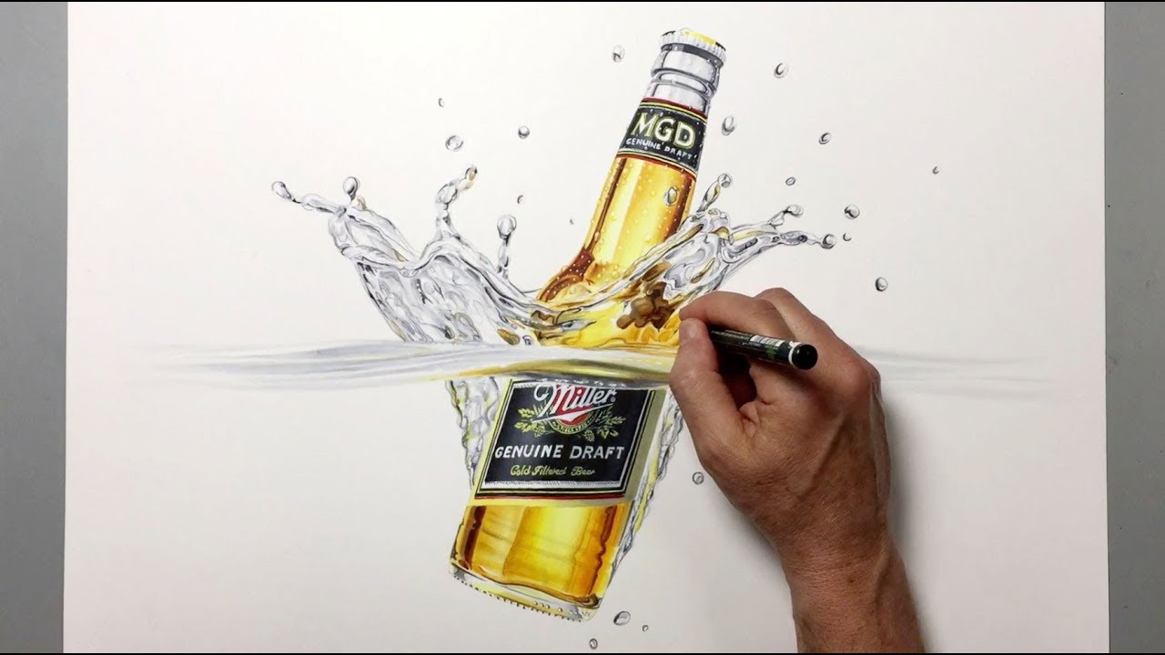 Free Vectors | Bottled beer and bottle opener line drawing