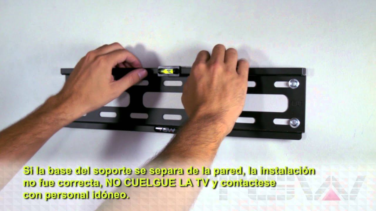 Instalacion de soporte fijo de pared para televisor de 32 pulgadas
