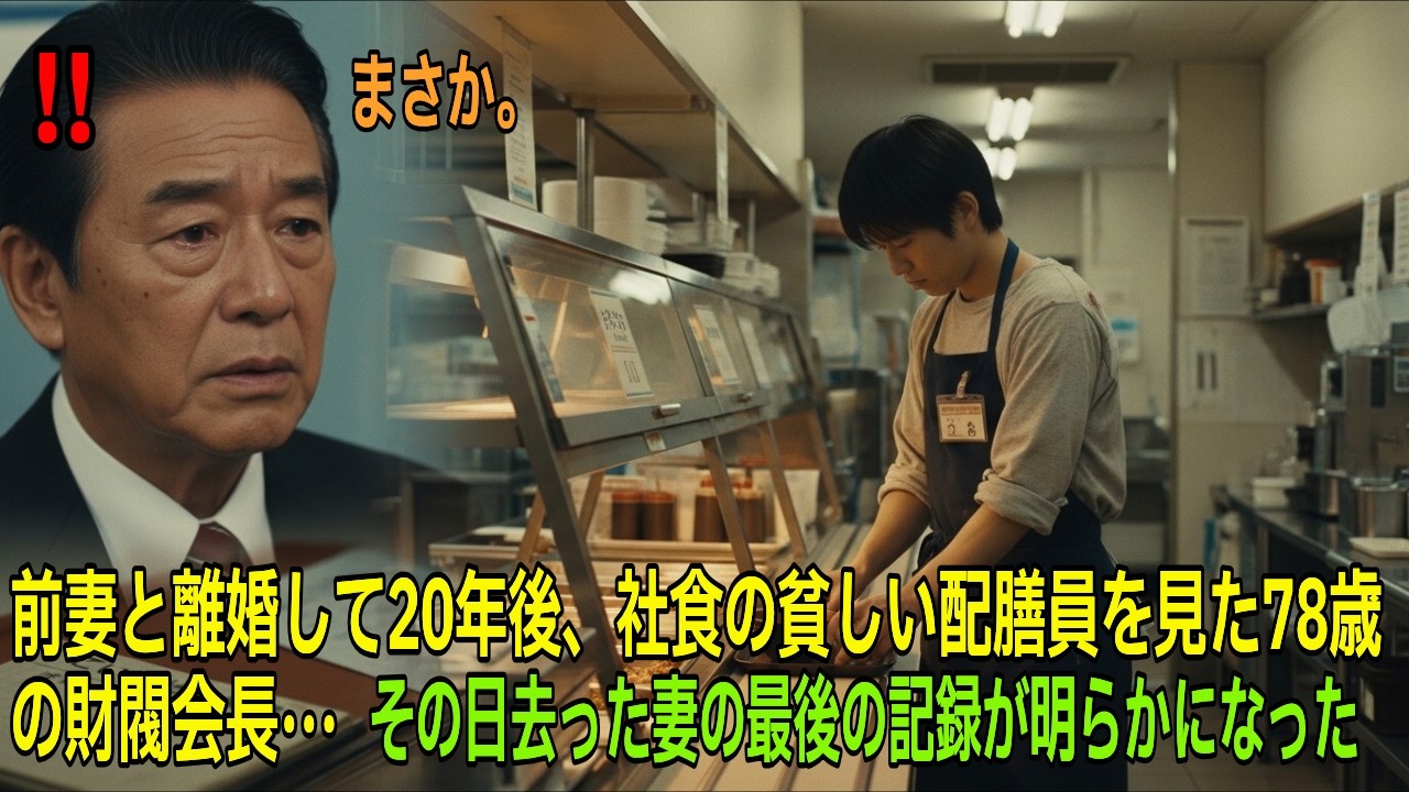 前妻と離婚して20年後、社食の貧しい配膳員を見た78歳の財閥会長··· その日去った妻の最後の記録が明らかになった【オーディオブック】【感動の物語】【睡眠ラジオ】
