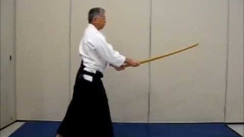 Bokken Suburi - Gyaku Yokomenuchi - AAA 5th Kyu Ki Test and Exercise