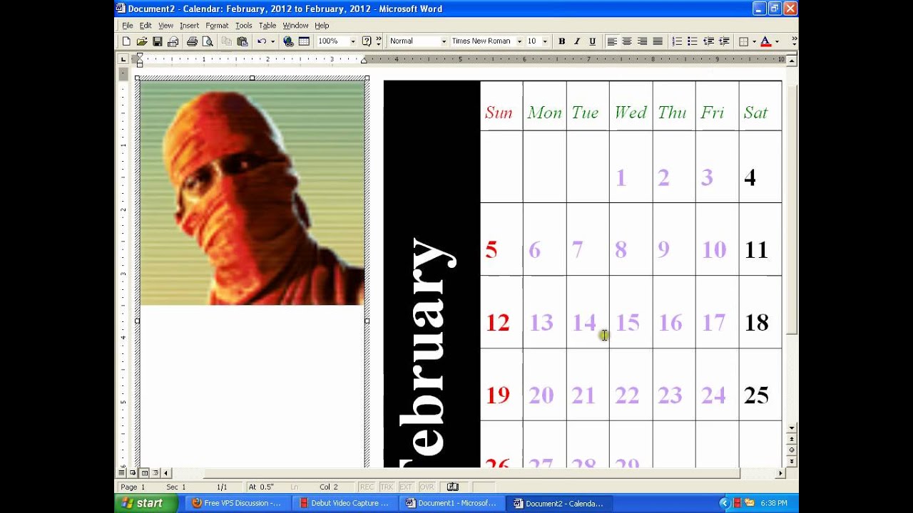 How to make a calendar in word YouTube