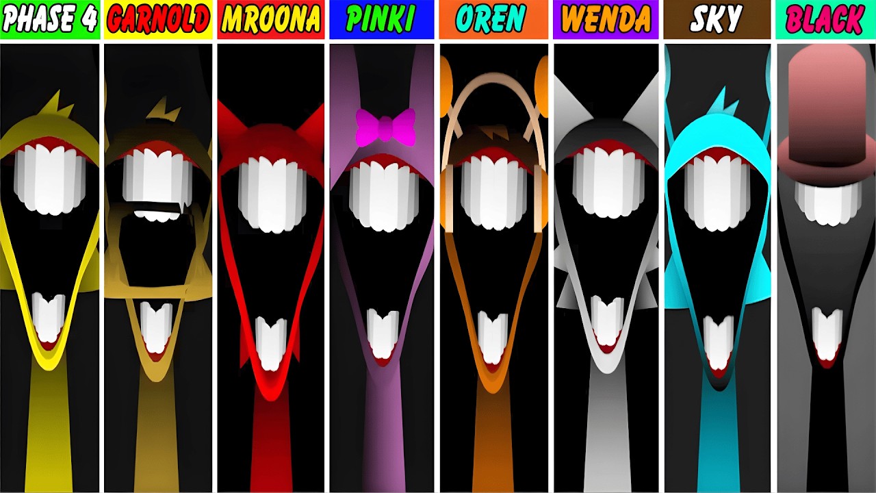 Phase 4 But Everyone Is Garnold Vs Mroona Vs Pinki Vs Oren Vs Wenda Vs Sky Vs Black