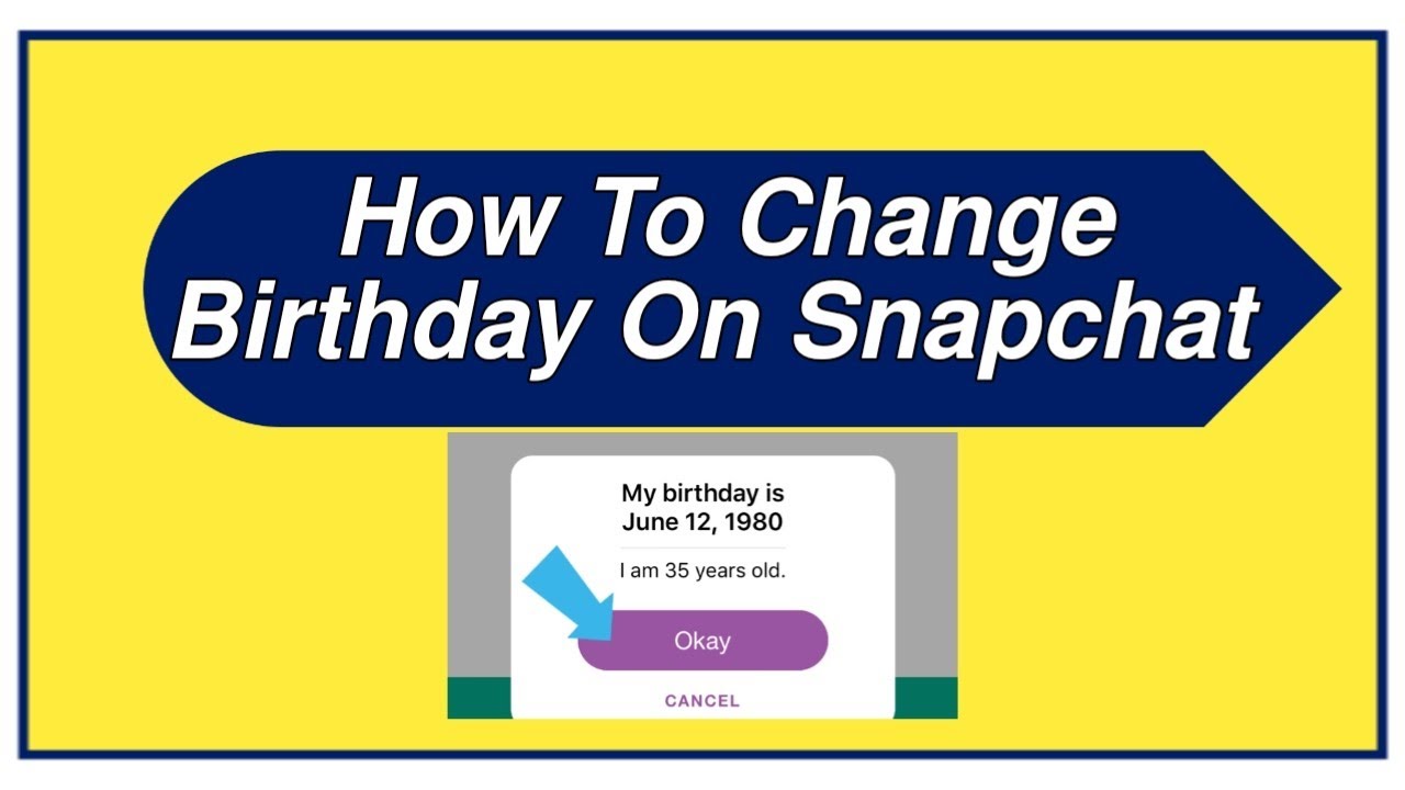 How to change your birthday on snapchat (Quick & Easy) - YouTube