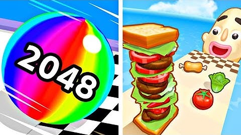 🥪😂Sandwich Runner Vs Ball Run 2048 New Update Gameplay Android/ios Walkthrough Part-1| iCandy Games