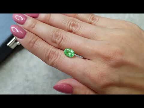 Paraiba tourmaline, neon green, oval cut, 2.27 ct, Mozambique Video  № 1