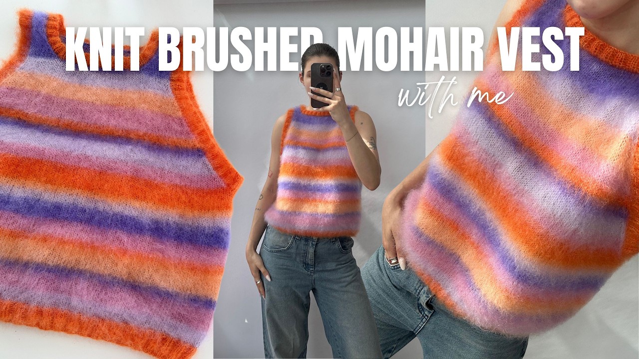 Knitting my dream vest in 3 days with custom dyed colours 🍊I