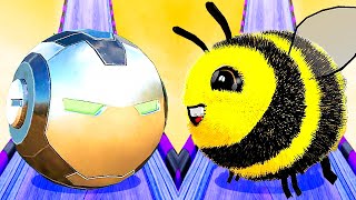 Who Will Win - Iron Ball (Going Ball) vs Bee Ball (Moving Ball)? Only Hard Levels! Race-767 screenshot 3