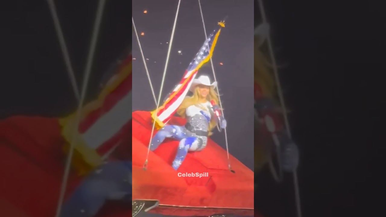 Beyoncé Calmly Handles On-Stage Flying Car Malfunction in Houston