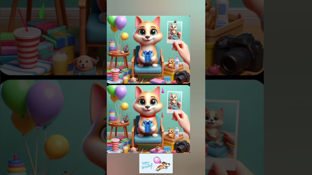 Find 6 Differences Happy Birthday