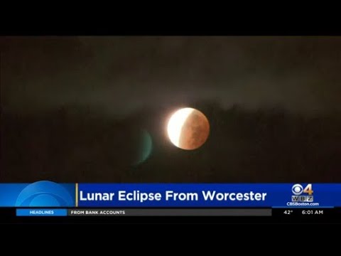 LOOK: Partial Lunar Eclipse In Worcester