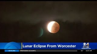 LOOK: Partial Lunar Eclipse In Worcester